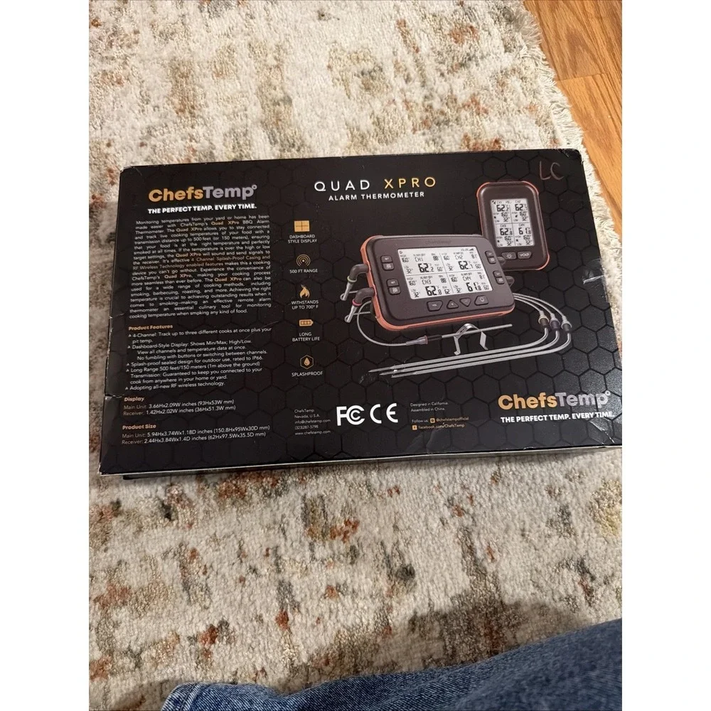 CHEFSTEMP Quad XPro Wireless Meat Thermometer, 1000FT Long-Range BRAND NEW
